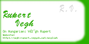 rupert vegh business card